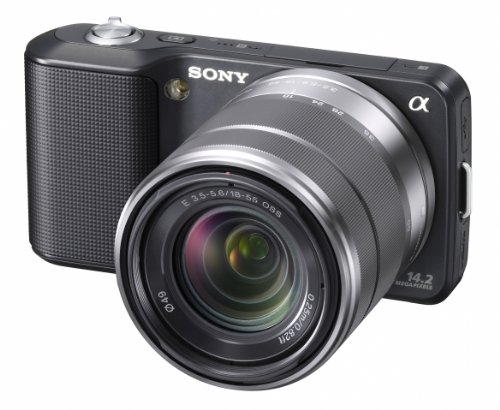 Sony NEX-3KB Systemkamera (14 Megapixel, Live View, HD Videoaufnahme) Kit schwarz inkl. 18-55mm Objektiv