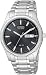 Men's Black Stainless Steel Green Touch Digital