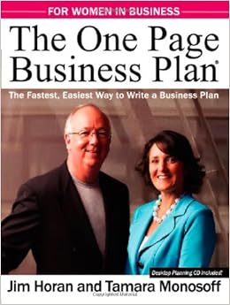 The one page business plan horan image