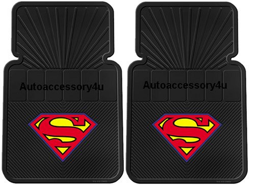 Superman DC Comics 2 Pc Floor Mats Set