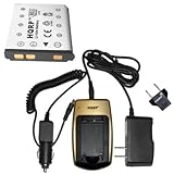 HQRP Battery and Battery Charger for Sanyo Xacti VPC-T850, VPC-T1060 Digita ....