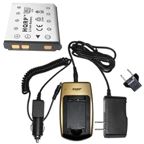 HQRP Battery and Battery Charger for Sanyo Xacti VPC-T1060 Digital Camera Replacement plus Euro Plug Adapter