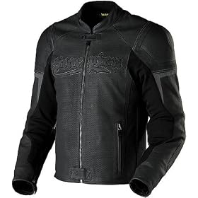 Scorpion Stinger Black/Black Leather Motorcycle Jacket – Size : 2XL