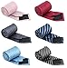 Set of 6 Elegant Neck Ties Mens Business Solid, Woven, Stripes Necktie Tie Mixed Set