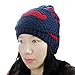 eYourlife2012 Women's Beard Mustache Knitted Striped PHat Hip Hop Beanie Cap