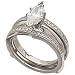 14Kt White Gold Distinctive Diamond Ring Guard Enhancer (Center ring is not included)