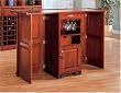 Cherry Finish Swing Folding Bar By Coaster Furniture