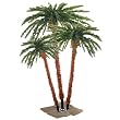 Lighted Palm Tree Trio with 650 Clear Lights - 4'/ 5'/ 6'