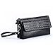 Gottowin Women's Leather Purse Wallet Clutch Handbag Cross-body Bag Organizer w/ Wrist Strap +Card Holder (9-Inch,fit iPhone 6 Plus, Black)