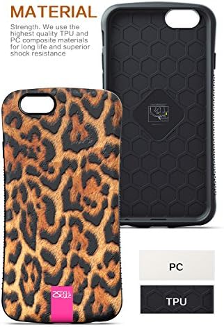iPhone 6/6s Case, OTTII Leopard Case for iPhone 6/6s (4.7") - Jaguar Cheetah Spots Pattern - 3D Embossed Painting Process - 2 Layer Shock Absorbing Design for Drop Protection + Scratch Resistance