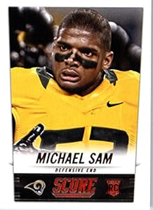 2014 Score Football Card #408 Michael Sam - St. Louis Rams NFL Rookie Card