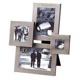 Umbra Fira 2-Inch-by-2-Inch, 3-Inch-by-3-Inch, 3-Inch-by-5-Inch and 4-Inch-by-6-Inch Photo Frame, Nickel