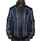 ED HARDY Christian Audigier Mens Quilted Nylon Motorcycle Coat