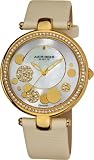 Akribos XXIV Womens AKR434WT Diamond Silver Sunray Diamond Dial Quartz Strap Watch