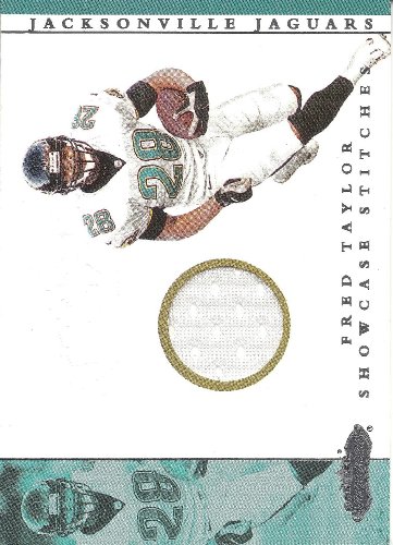 Fred Taylor 2001 Fleer Showcase Stitches Jersey Card Jacksonville Jaguars