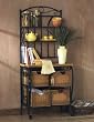Southern Enterprises BE1886 Iron Wicker Bakers Baker's Rack,