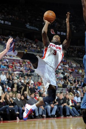 Washington Wizards v Detroit Pistons: Rodney Stuckey Photographic Poster Print by Allen Einstein, 24x36