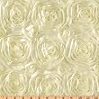 58 Wide Splenda Satin Ribbon Rosette Ivory Fabric By The Yard