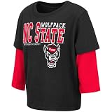 North Carolina State Wolfpack Toddler Primo Double Layer T-Shirt - Black-Red (2T)