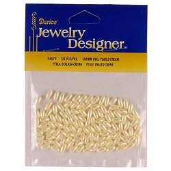 3x6mm Loose Oval Pearls, Cream Cultura, 120 Pc Pkg (1 Pack)