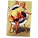 3D Rose Print of Elvgren Pinup Near Miss Archery twl_204148_1 Towel, 15