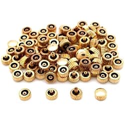 100 Gold Tone Wrist Watch Crown Assortment Buttons Part