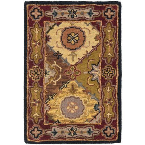 Safavieh Heritage Collection HG512B Handmade Multicolor Hand-Spun Wool Area Rug, 3-Feet by 5-Feet