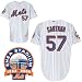 New York Mets Authentic Johan Santana Home Jersey w/2008 Shea Stadium Commemorative Patch