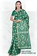 Bright Green Bangalore south Dupion Silk festival Saree / Sari