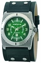 Kahuna KSC-0001G Mens black cuff watch