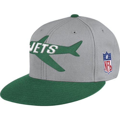 Mitchell & Ness New York Jets Throwback Xl Logo Fitted Hat 7 5/8