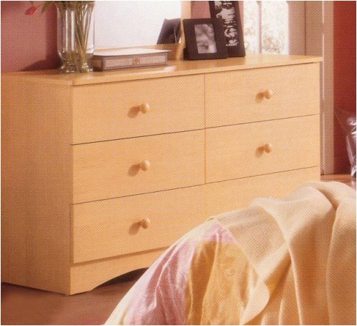 Quebeko 5606 Alegria Natural Maple 6 Drawer Double Dresser