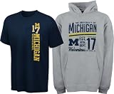 Michigan Wolverines Youth Hooded Sweatshirt/T-Shirt Combo Pack