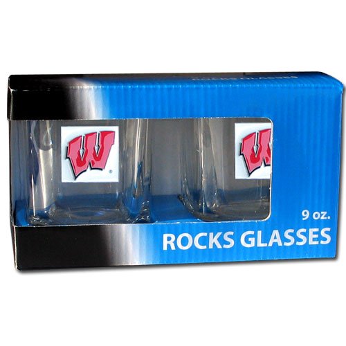 NCAA Wisconsin Badgers Rocks Glass Set