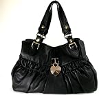 Betsey Johnson Heart of Mine Leather Tote (Black)