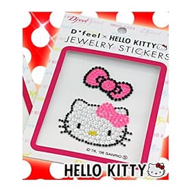  Sanrio Hello Kitty Jewelry Gem Sticker - Pink Ribbon