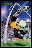 Alien Goalkeeper Roswell Nm Funny College Art Framed Poster Print - 24