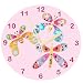 butterfly clock for girls room,girls clock,non ticking