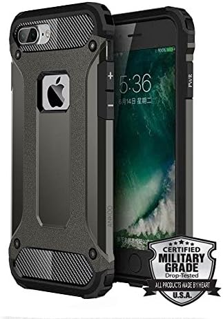 iPhone 7 Plus Case, ANKOO [MILITARY GRADE] Drop Tested Tough HEAVY DUTY Armor Case Rugged Shock Absorption Cover Slim Dual Layer Protective Case for iPhone 7 Plus (2016) - Gunmetal