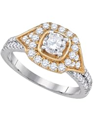 1.25CTW-DIA 0.50CT-CRD BRIDAL SET