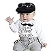 FEITONG Newborn Baby Boy Moustache Print Long Sleeve Romper Bodysuit Vest T-Shirt (6 Months)