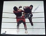 Joe Frazier Autographed Against the Ropes 16 x 20 Color Photo with Muhammad Ali (Unframed)