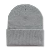 12 Long Beanies Wholesale- Medium Grey