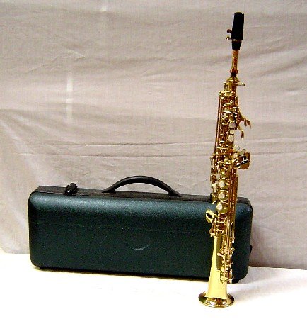 Crystalcello CWD417 B Flat Lacquer Plated Soprano Saxophone and Accessories