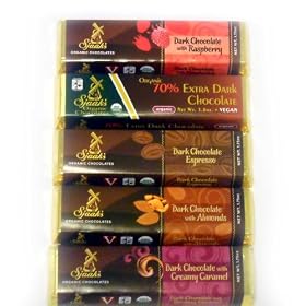 Five Assorted Vegan Dark Chocolate Bars