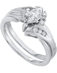 0.25CTW DIAMOND MARQUISE CENTER BRIDAL SET WHITE GOLD
