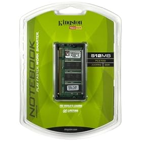 Kingston ValueRAM 512MB 333MHz DDR1 Notebook Memory (KVR333SO/512R)