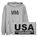 Sweatshirt Heather Gray " Usa Electrical Powerline Tradesperson " Occupations