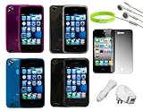 CrazyOn Digital iPhone4S_TPU_9items_WR Cases Charger Screen Protector For A ....