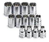 SK 89023 13 Piece 3/8-Inch Drive 12 Point 7-Millimeter to 19-Millimeter Socket Set